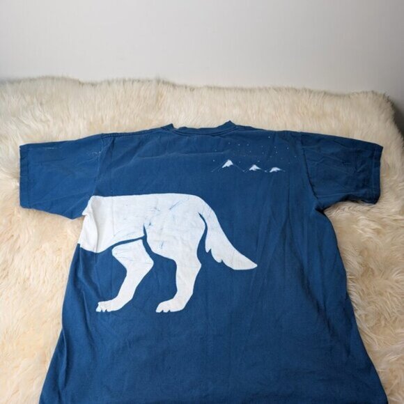 Vintage Single Stitch Wolf and Moon Graphic T Shirt Size XL - Picture 9 of 11